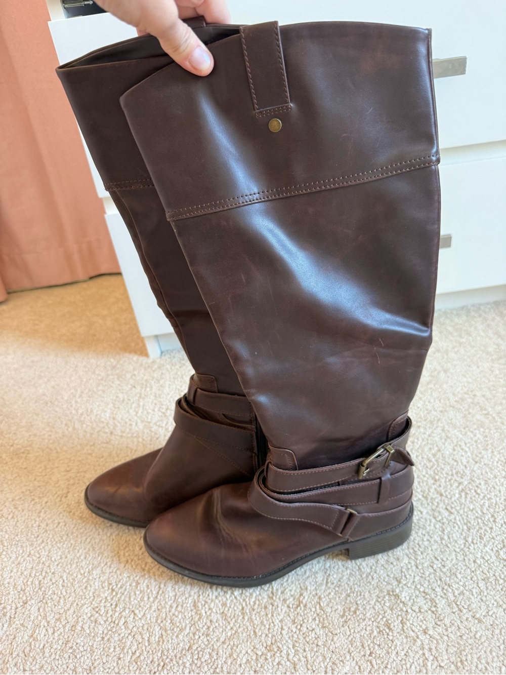 Merona Classic Tall Riding Boots in Dark Brown